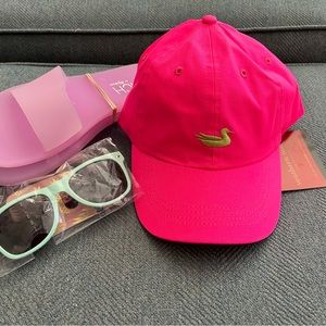 Pink hat and accessories